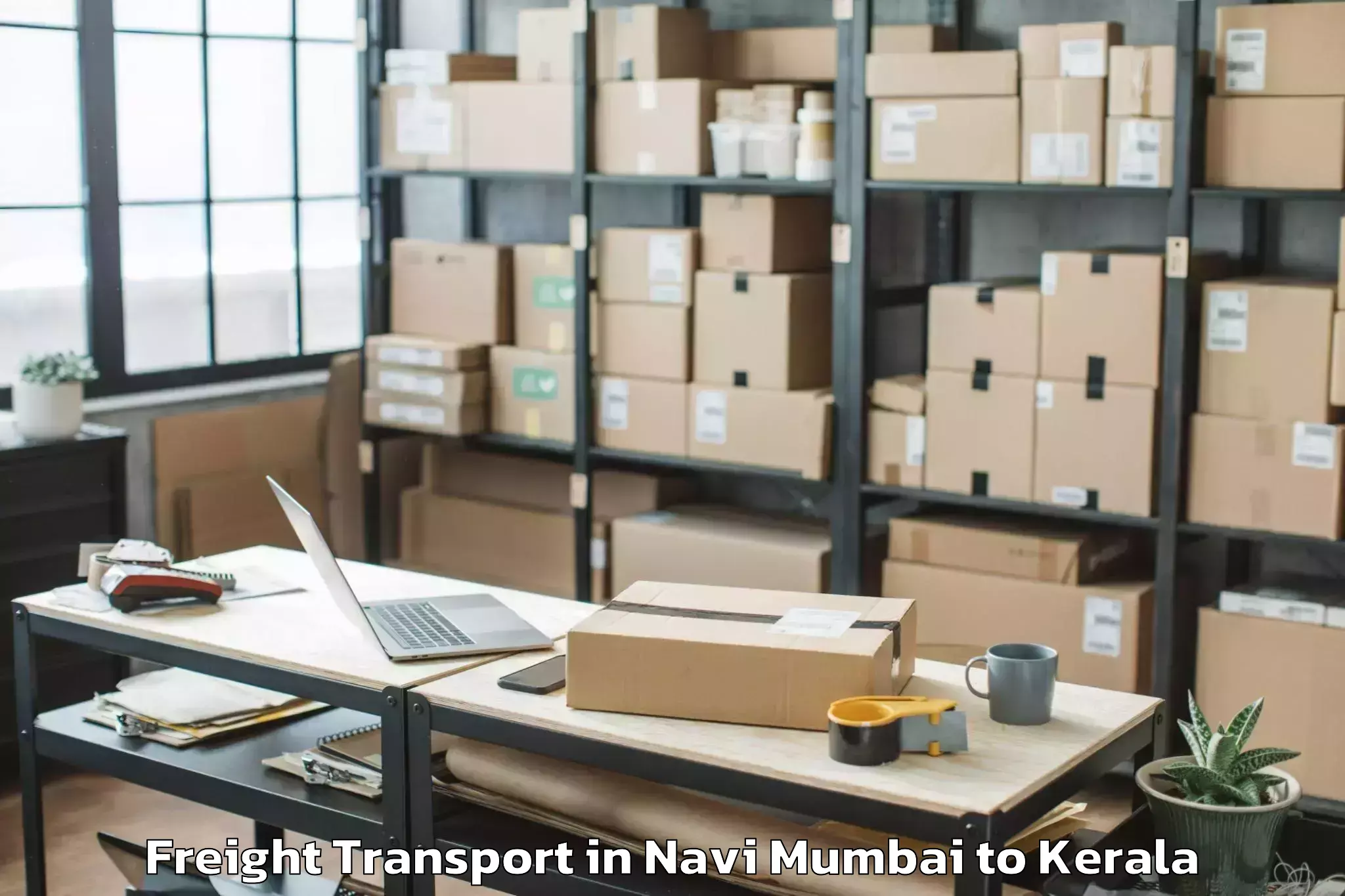 Book Your Navi Mumbai to Karunagappally Freight Transport Today